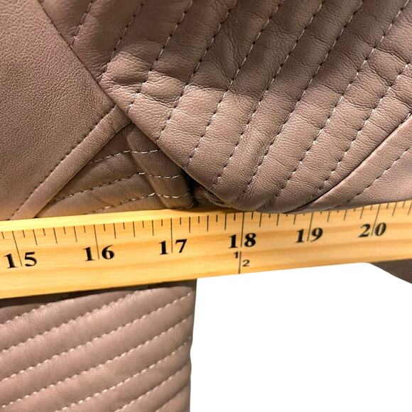 Bar III Vegan Leather Quilted Moto Jacket Gray M - Picture 6 of 8